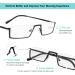 LUR Reading Glasses 3-Pack - Metal Half-Rim Readers (Gunmetal) 2.5x Magnification for Stylish Vision Correction - Buy Online on GoSupps.com