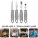 Adaptive Utensils 5Pcs Set for Hand Tremors & Arthritis - Non-Weighted Silverware with Non-Slip Handles - Ideal for Parkinson's & Elderly Use - Light Grey - Buy Online on GoSupps.com