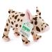 Zappi Co 100% Recycled Plush Spotted Pig (17cm Length) Stuffed Soft Cuddly Eco Friendly animals Collection For New Born Child First kid