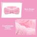Molain 2Pcs Spa Headband Set - Bowknot Coral Fleece Hair Bands for Women - Perfect for Makeup, Skincare, and Sports - Pink & White - Buy Online on GoSupps.com