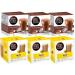 Nescafé Dolce Gusto Capsules • Multi-Drink Family Pack in professional quality (Chocolate • Chococino + Ricoré latte Pack, Pack of 6 x 16 capsules)