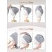 Hicober Microfiber Hair Towel 3 Pack - Hair Turbans for Wet Hair - Drying Wrap Towels for Curly Hair - Anti Frizz - Blue/Grey/Pink - Buy Online on GoSupps.com