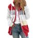 Hanxiulin coat plush jacket hoodie jacket oversize winter coat women coat winter jacket long -sleeved winter coat jacket oversized light outdoor cardigan mantle buffer jacket transition m watermelon red