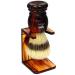 Shaving brush HJM - with pure bristles - complete with holder - havana