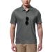 Gopune Men's Short Sleeve Polo Shirt | Quick Dry Outdoor Golf Shirt with Pocket - Deep Grey (Size Large) - Buy Online on GoSupps.com