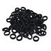 LEBQ 200 Pieces Mini Hair Bands Girls Baby Elastic Hair Ties Tiny Soft Rubber Bands for Baby Children (Black)