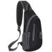 Xoolkly breast pocket sling bag shoulder backpack waterproof shoulder bag men and women sling backpack light multipurpose shoulder bag for outdoor hiking cycling black