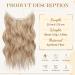 Sofeiyan Invisible Wire Hair Extensions with Soft Lace Weft Transparent Wire Adjustable Size with 4 Secure Clips Long Curly Wavy Synthetic Hairpiece for Women - 20 Inch Honey Blonde/Platinum Blonde Honey Blonde Mixed Platinum Blonde - Buy Online on GoSupps.com