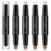 4 Pack Highlight Concealer Contour Stick Face & Nose Shadow Highlighting Stick Shadow Cream Pen Body Shading Makeup Stick Set 2 In 1 Bronzer Contour Highlight Stick