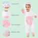 COOKY.D Baby Hooded Rompers - Winter Flannel Jumpsuit Pajamas | 12-18 Months White - Buy Online on GoSupps.com