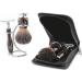 Premium Safety Razor Set - Stainless Steel Holder Badger Hair Brush & Leather Bag for Men - Buy Online on GoSupps.com