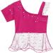 Loloda Kids Girls Sequins Rhinestone Short Sleeve Crop Top - Hot Pink 5-6X - Buy Online on GoSupps.com