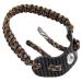 SUNYA Archery Bow Wrist Sling, 550 Paracord Strap Comfortable on Hand.100% Full Grain Leather Yoke, Multiple Camo Colors. Fit Compound Bow Stabilizer DS Dark Camo (CB)