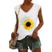 Short Sleeve T Shirts Clothing Woman T-Shirt Casual Black Clothing Top Women's Floral Pattern for Women Crop Tops Shirt Shirts Top Women's Summer Tank Top 5-white XL - Buy Online on GoSupps.com