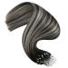 Youngsee Microring Extensions - Real Hair Silver & Black Ombre 35cm | 50g Short Microring Hair Extensions - Buy Online on GoSupps.com