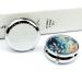 Round Watercolor Pattern Pill Box - 3 Compartment Portable Medicine Organizer | Decorative Metal Pocket Pill Case - Style 12 - Buy Online on GoSupps.com