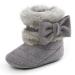 Yinuoday Winter Baby Girls Shoes Toddler Snow Boots Warm Prewalker Newborn Boots Anti-Slip 12-16 Month Infant Gray