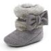 Yinuoday Winter Baby Girls Shoes Toddler Snow Boots Warm Prewalker Newborn Boots Anti-Slip 6-12 Month Infant Gray