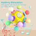 Baby Teething Ball Toy for 0-12 Months | Rattle Sensory Infant Toy - Yellow - Buy Online on GoSupps.com