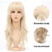 Blonde Mullet Wig for Women - 22 inch Long Synthetic Pixie Cut with Bangs and Fringe for Party and Cosplay - Buy Online on GoSupps.com