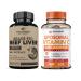 Grass Fed Desiccated Beef Liver Capsules (180 Pills 750mg Each) + Liposomal Vitamin C Capsules (200 Pills 1500mg Buffered) High Absorption VIT C Bundle