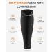 CAMBIVO Calf Compression Sleeves 3 Pairs - Leg Pain Relief for Men and Women - Varicose Vein Treatment - Shin Splint Support - Footless Compression Socks for Running, Football, Nurses, Pregnancy - Pure Black Large-X-Large - Buy Online on GoSupps.com