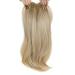 Clip in Bangs 18 In Natural Ombre Brown Blonde Curved Clip Bangs Breathable Realistic Lightweight Daily Wear Fake Fringe Human Hair Clip in Hair Pieces