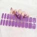 CBOIC 22 pieces halved gel nail films gel nail polish sticker nail film UV hardening salon quality nail foil self -adhesive fingernails to stick on for women girls nail decoration - purple