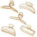 Buy Slipproof Big Hair Clips for Thick & Thin Hair - 5 Pack Metal Hair Claws for Women - Buy Online on GoSupps.com