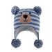 KAKU NANU Toddler Winter Hat Cute Double Pom Pom Earflap Hat Warm Beanie with Fleece Lined More Colors Suitable for Baby Boys and Girls from 6 Months to 4 Years 2-4 Years Blue-Grey
