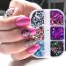 Manicure Hexagon Butterfly-shape Irregular Spangles Colorful Black White Nails Sequins Glitter Flakes(01) - Buy Online on GoSupps.com