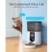 Katalic Automatic Cat Feeder - 4L Capacity, Clog-Free Dispenser with Voice Recorder, Programmable Timer - Ideal for Cats and Dogs - White - Buy Online on GoSupps.com