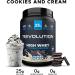 Revolution Nutrition High Whey Protein Powder Whey Isolate Gluten Free Lean Muscle Mass For Men & Women 25g of Protein Per Scoup 908 g 24 Servings (Cookies and Cream 2 Pound) Cookies and Cream 2 Pound - Buy Online on GoSupps.com