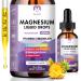 Magnesium Glycinate Liquid Drops Liquid Magnesium Drops 1800MG Bromelain Vitamin D3 C B6 Pineapple Flavor Support Nerves Sleep Relaxation Muscle Bone