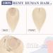18inch Hair Topper for Thinning Hair Women Clip in Real Remy Human Hair Extensions Top Piece (#60 Platinum Blonde) - Buy Online on GoSupps.com