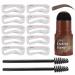 Eyebrow Stamp Shaping Kit, Brown Eyebrow Stamp Shaping Kit, Eyebrow Definer, Waterproof Makeup Tools…