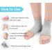 ZAKASA Moisturizing Gel Heel Socks - 2 Pairs for Dry Cracked Heels Repair | Toeless Spa Socks for Foot Care Treatment - Grey - Buy Online on GoSupps.com
