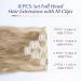 Elailite Clip-In Hair Extensions - Real Hair 8 Tressen 18 Clips 24 inches (60cm) Honeyblond/Blonde 140g - Affordable Quality for Full Hair Transformation - Buy Online on GoSupps.com