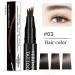 Icefei Liquid Eyebrow Pencil | Four-Fork Eyebrow Pencil for Makeup - Texture Slim Lines Eyebrow Water Pencil for Dating Parties and Daily Use C: Grayish Brown - Buy Online on GoSupps.com