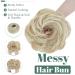 Sego 55g Hair Part with Rubber Band - Medium Blonde & Blonde Hair Ties for Messy Buns - Perfect Hair Extensions & Updos for Girls - Buy Online on GoSupps.com