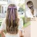 4pcs Satin Bowknot Hair Clips Accessories for Toddlers Girls Women Bow Claw Clip Hairpins Colorful Bow Tassel Hair Clips Long Ribbon Hair Barrettes - Buy Online on GoSupps.com