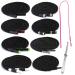 YZSFIRM 8 Pcs Drawstring Cords Replacement 51" Hoodie Drawstring for Sweatpants Clothing Shorts Pants Jackets Coats with 2 Pcs Easy Threader Tool 02 Black 51"(130cm)