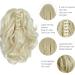 Yamel 8 Bleach Blonde Short Curly Ponytail Extension | Claw Jaw Clip Synthetic Hairpiece - Buy Online on GoSupps.com