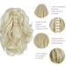 Parxitn 20cm Bleach Blonde Ponytail Extension - Curled Claw Clip Synthetic Hair for Braids - Buy Online on GoSupps.com