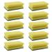 Scouring pad XXL kitchen sponge 130x70x45mm cleaning pot sponge YELLOW (10x yellow)