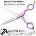 Professional Dog Grooming Scissors Shears - 6.5 Straight & Curved Blades for Precision Cutting - Rainbow Finish - Japanese Stainless Steel - Purple Handle - Buy Online on GoSupps.com