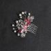 Minkissy Wedding Hair Comb Pearl Butterfly Hair Comb Crystal Rhinestone Women Hair Comb Bridal Vintage Headpiece (Pink) - Buy Online on GoSupps.com