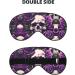 SSIMOO Purple Rose Skull Print Eye Mask - Double-Sided Soft & Light Blocking for Sleep Quality - International Shipping - Buy Online on GoSupps.com