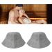 2 Pack Gray Sauna Hats | Thick Water Absorption & Breathable Felt Shower Caps for Men & Women Perfect Bathroom Accessories - Buy Online on GoSupps.com