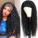 YISEA 12 Inch Curly Headband Wig for Black Women - Brazilian Virgin Human Hair Short Bob Wig with Deep Wave Texture and 150% Density - Buy Online on GoSupps.com